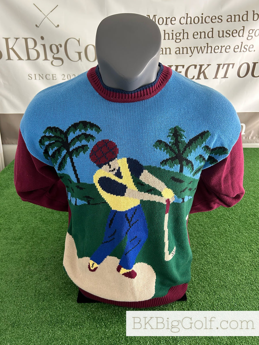 Vintage Arrow Golf Company Golfing Palm Tree Man 100% Cotton