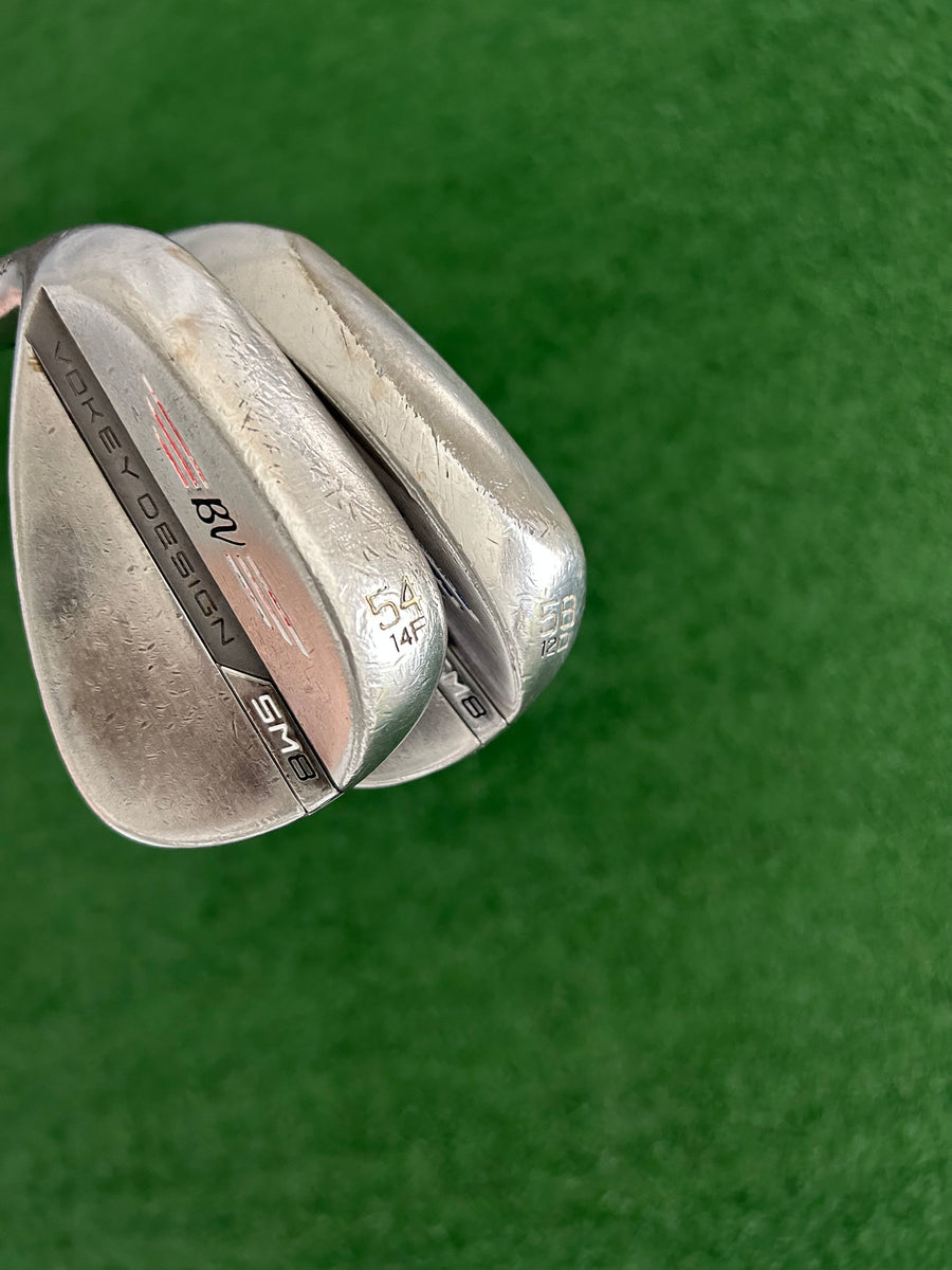 LH Titleist Vokey SM8 Brushed Steel 2 Wedge Set (54 & 58 Degrees