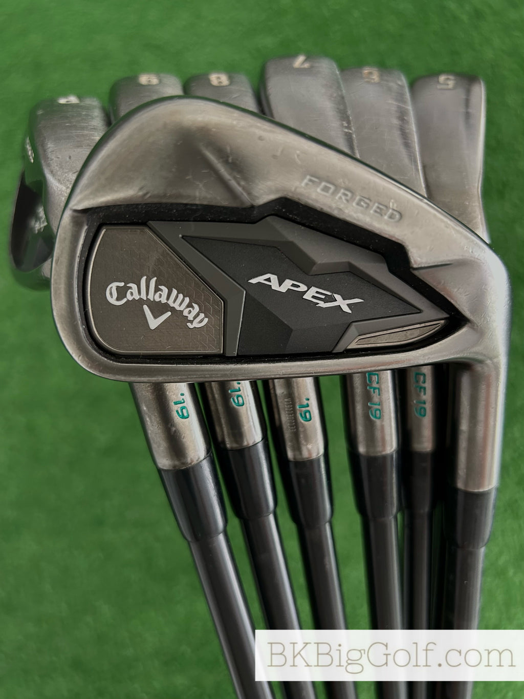 Callaway Apex 19 Black Smoke Forged Iron Set 4-P / True Temper Elevate Tour 120 Stiff