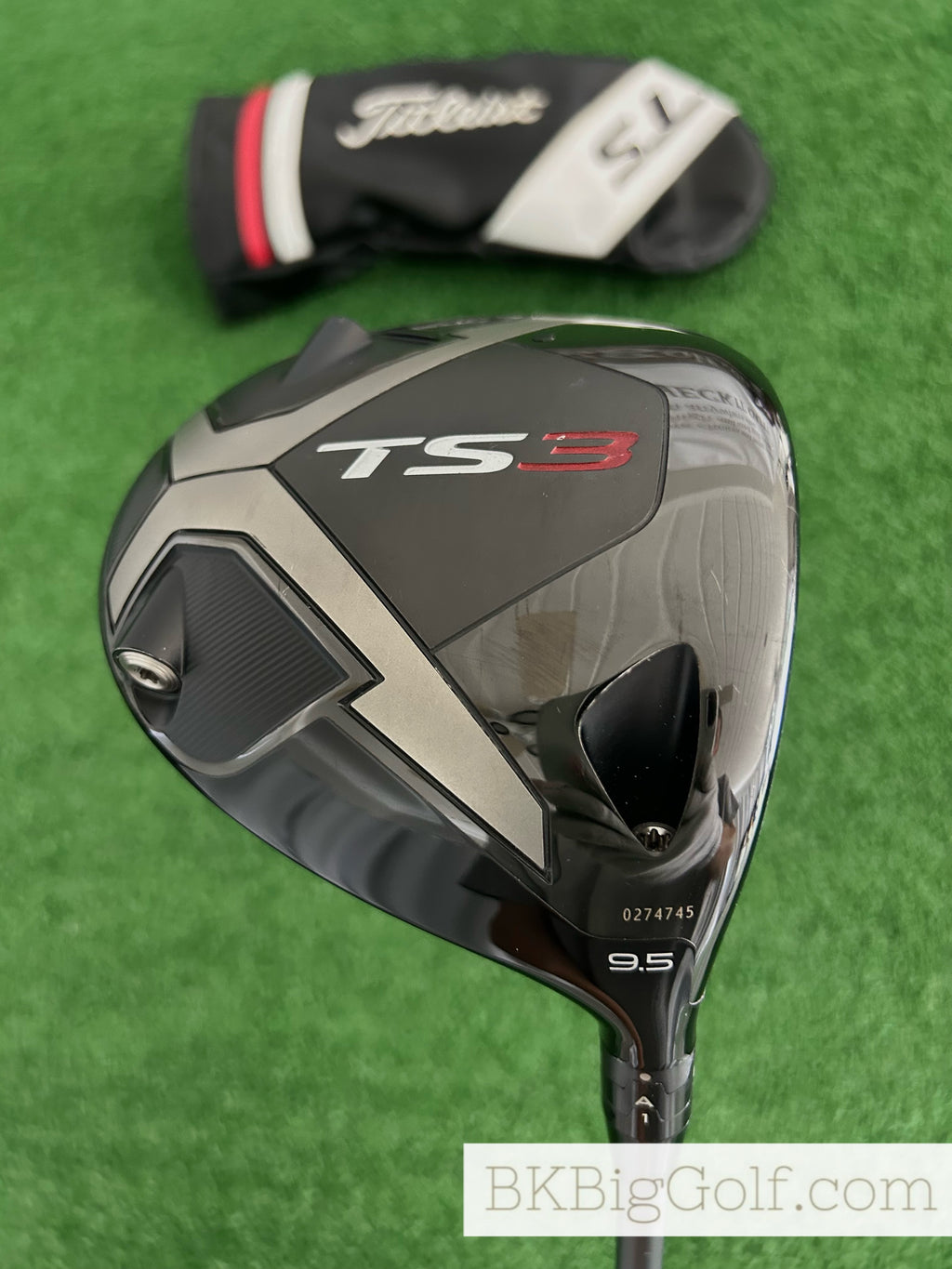Titleist TS3 9.5 Driver w Headcover / Stiff