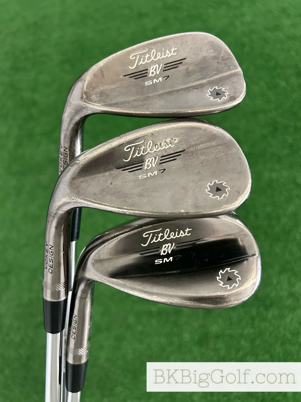LH Titleist Vokey SM7 Brushed Steel 3 Wedge Set (50, 54, & 58 Degrees) +1”