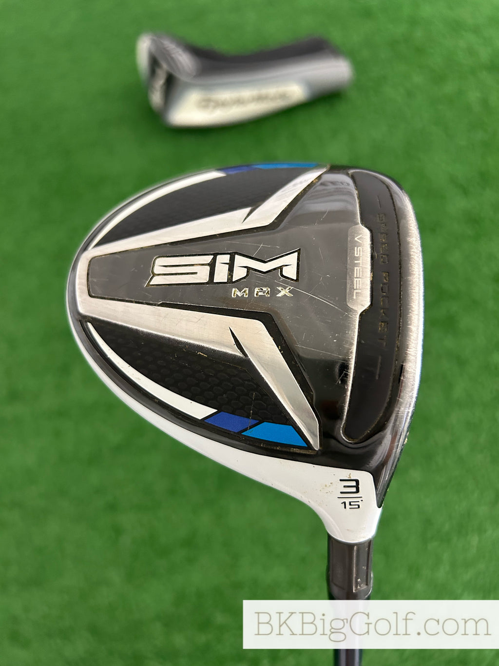 Taylormade Sim Max 15 Degree 3 Wood w Headcover / Stiff
