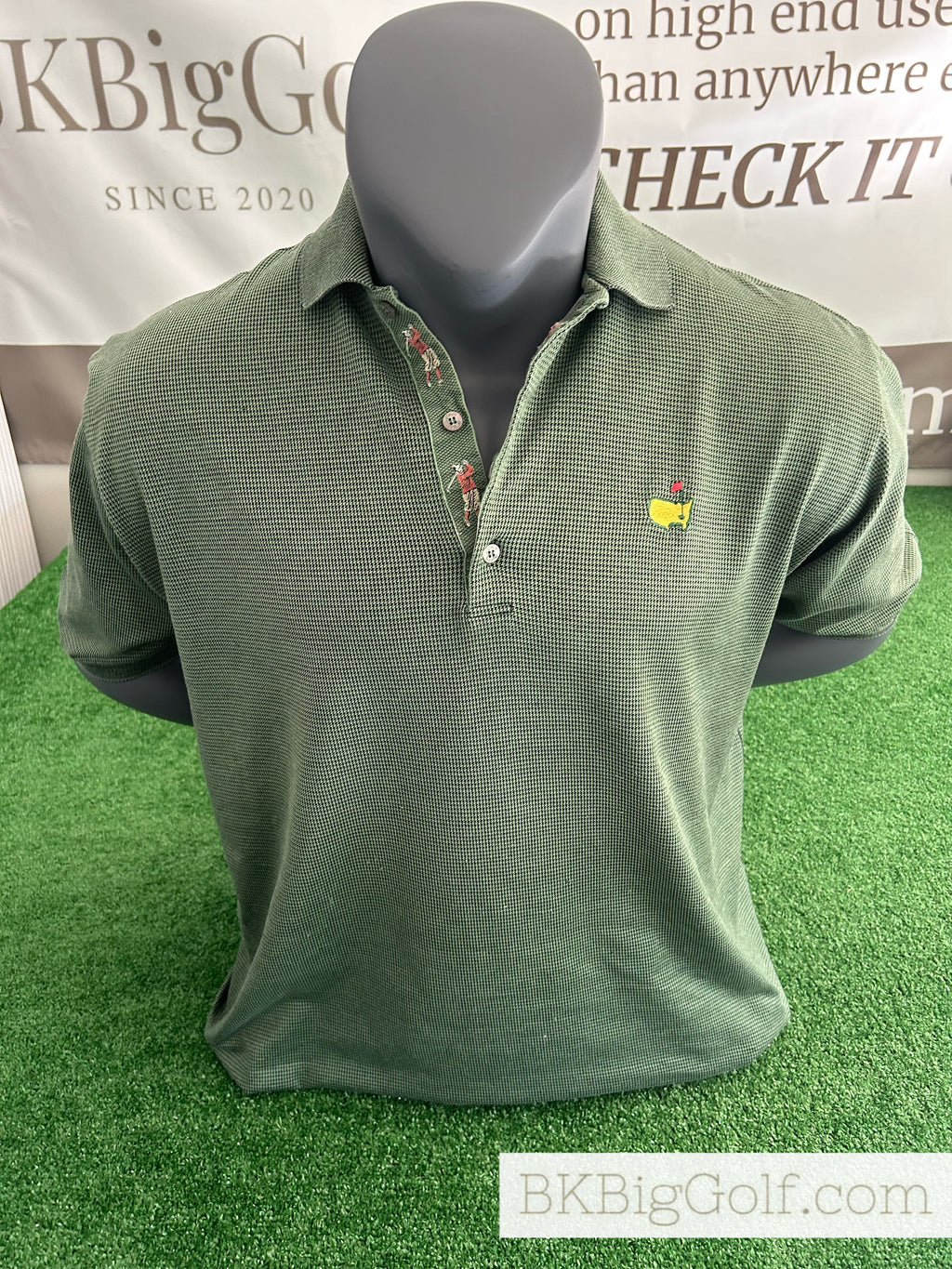 Bobby Jones Masters Vintage XL 100% Cotton Green Polo Golf Shirt