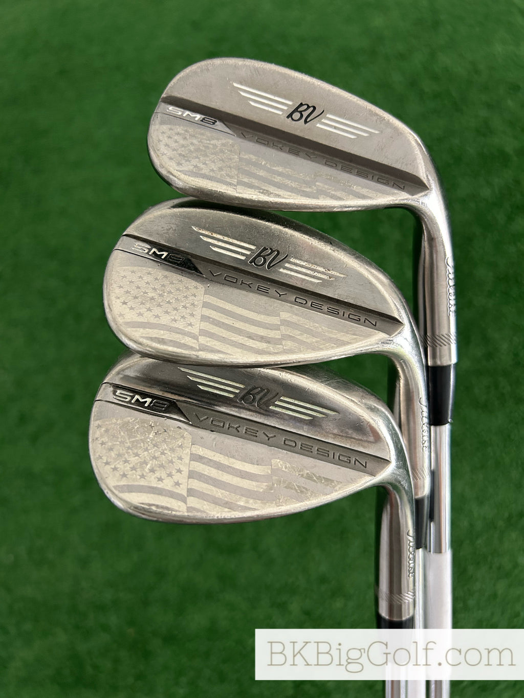 Titleist Vokey SM8 Custom USA Brushed Steel 3 Wedge Set (50, 54, & 58 Degrees)