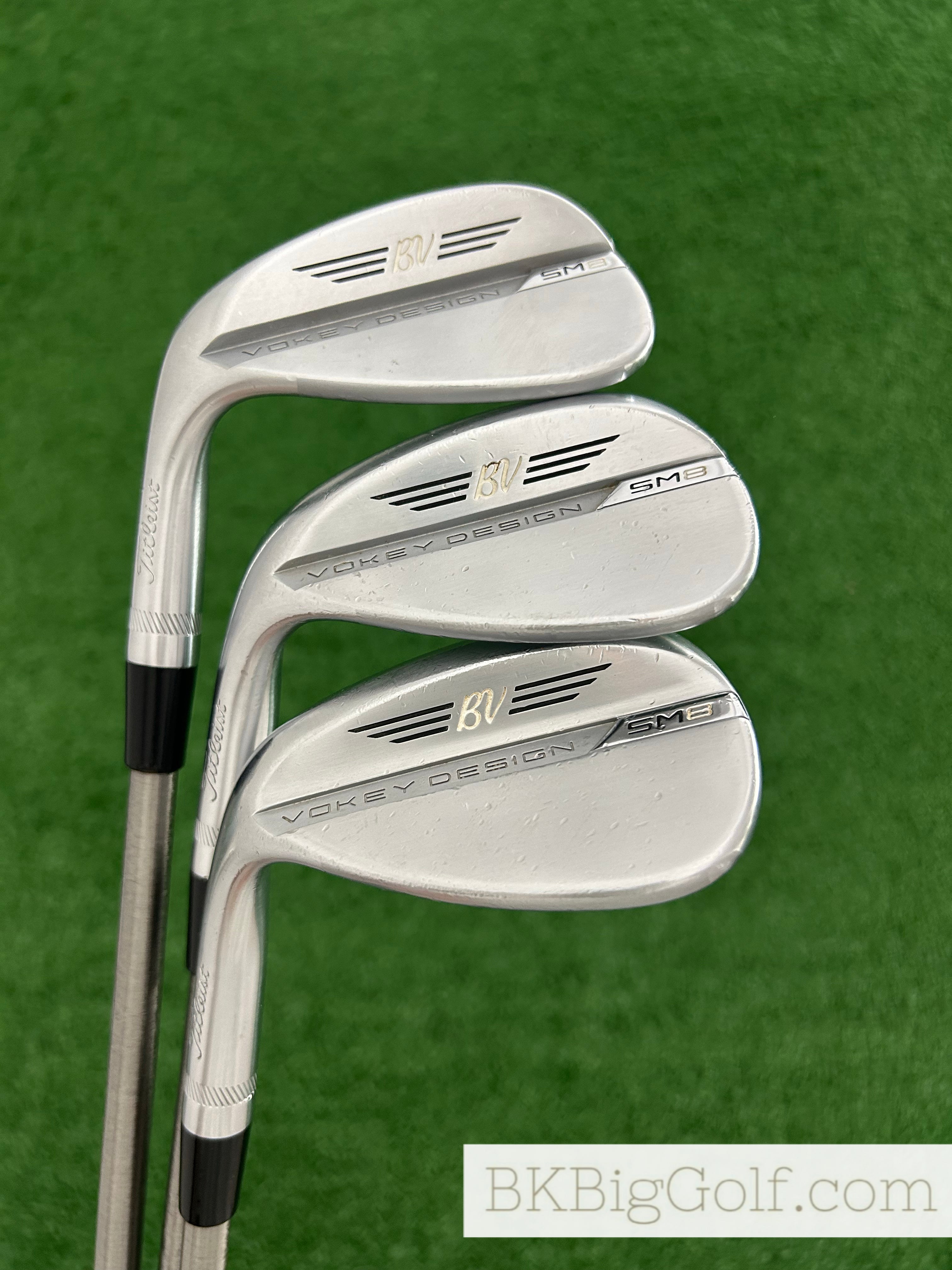 LH Titleist Vokey SM8 Chrome 3 Wedge Set (50, 54, & 60 Degrees