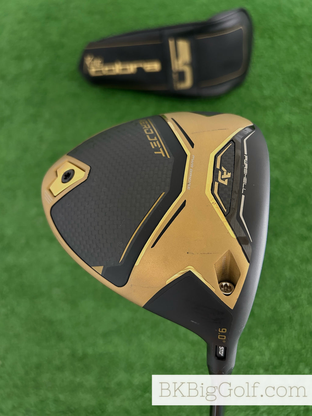 Cobra King Aerojet Limited Edition 50th Anniversary Gold 9.0 Driver w Headcover / Stiff