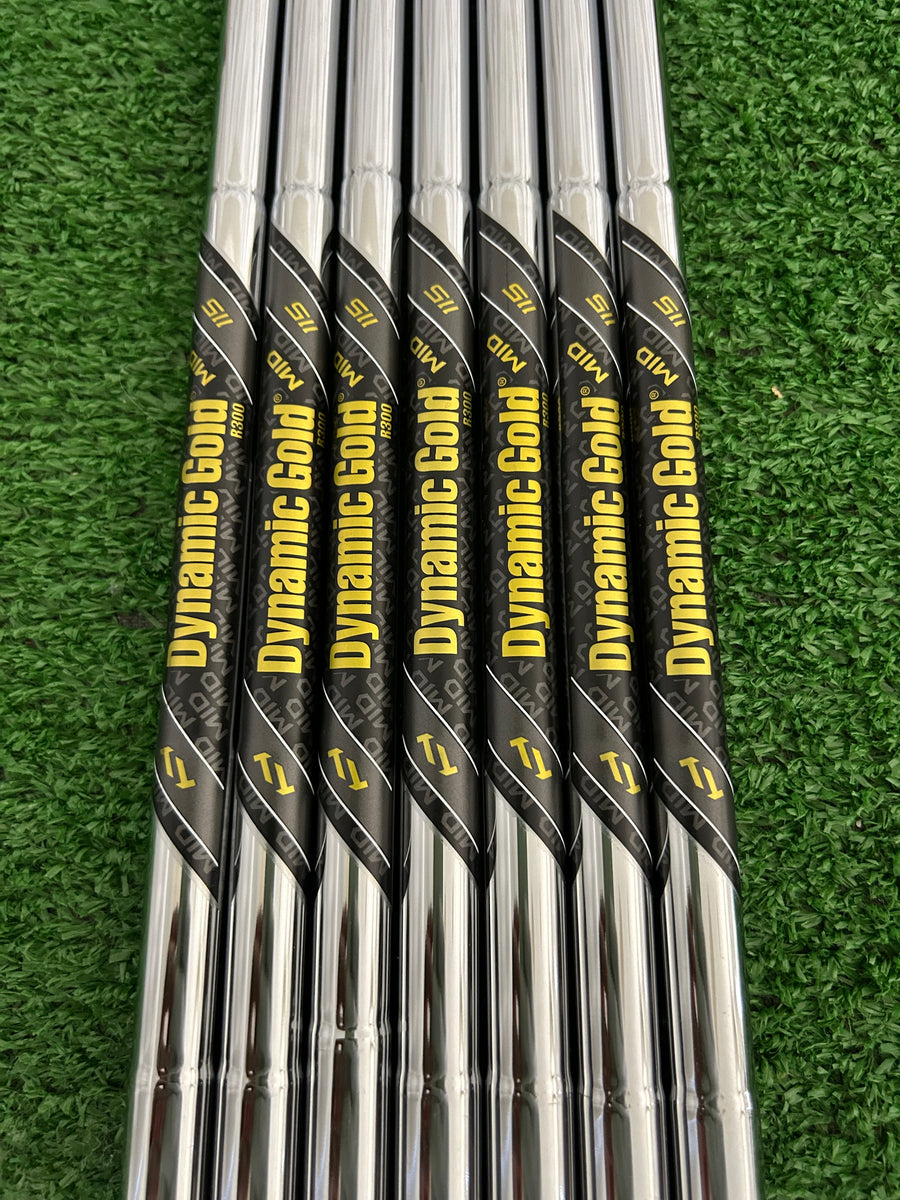 NEW True Temper Dynamic Gold 115 Mid R300 Regular Flex Steel 7pc Iron ...