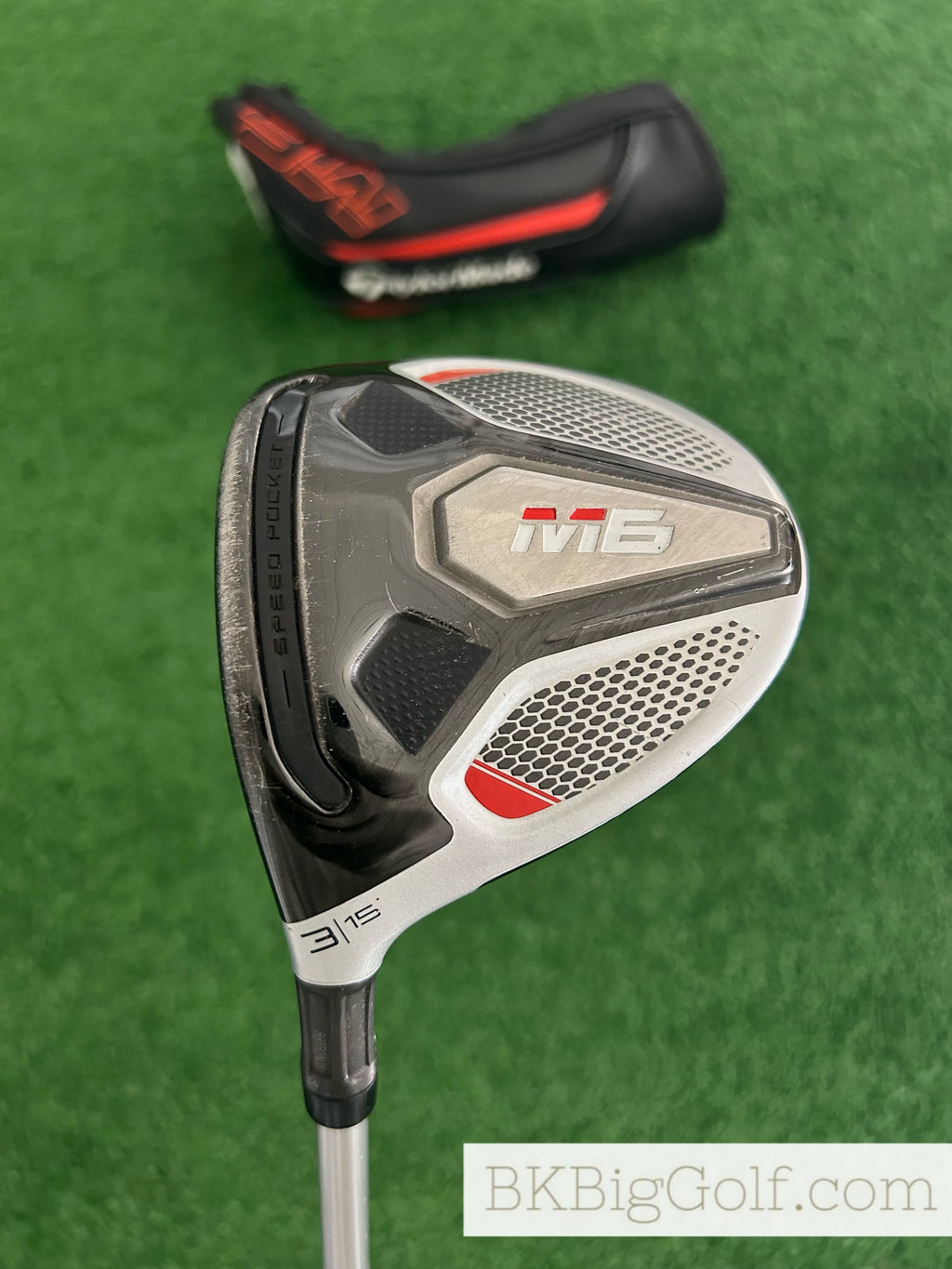 LH Taylormade M6 15 Degree Fairway 3 Wood w Headcover / Stiff